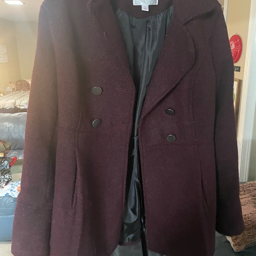 Burgundy Dress Coat